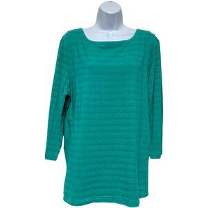 Women's Size XL Pullover Lined Top Half Sleeve Casual Design By-NorthCrest